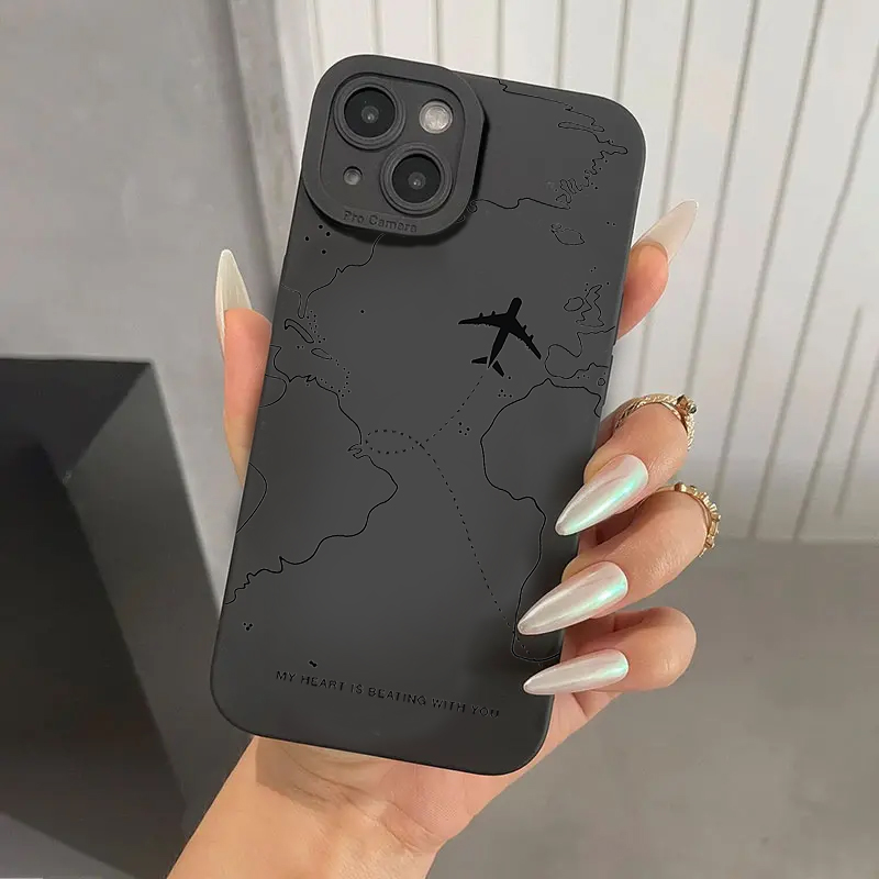 Samsung Galaxy A55 - Casing Ponsel Desain Rute Pesawat Terinspirasi