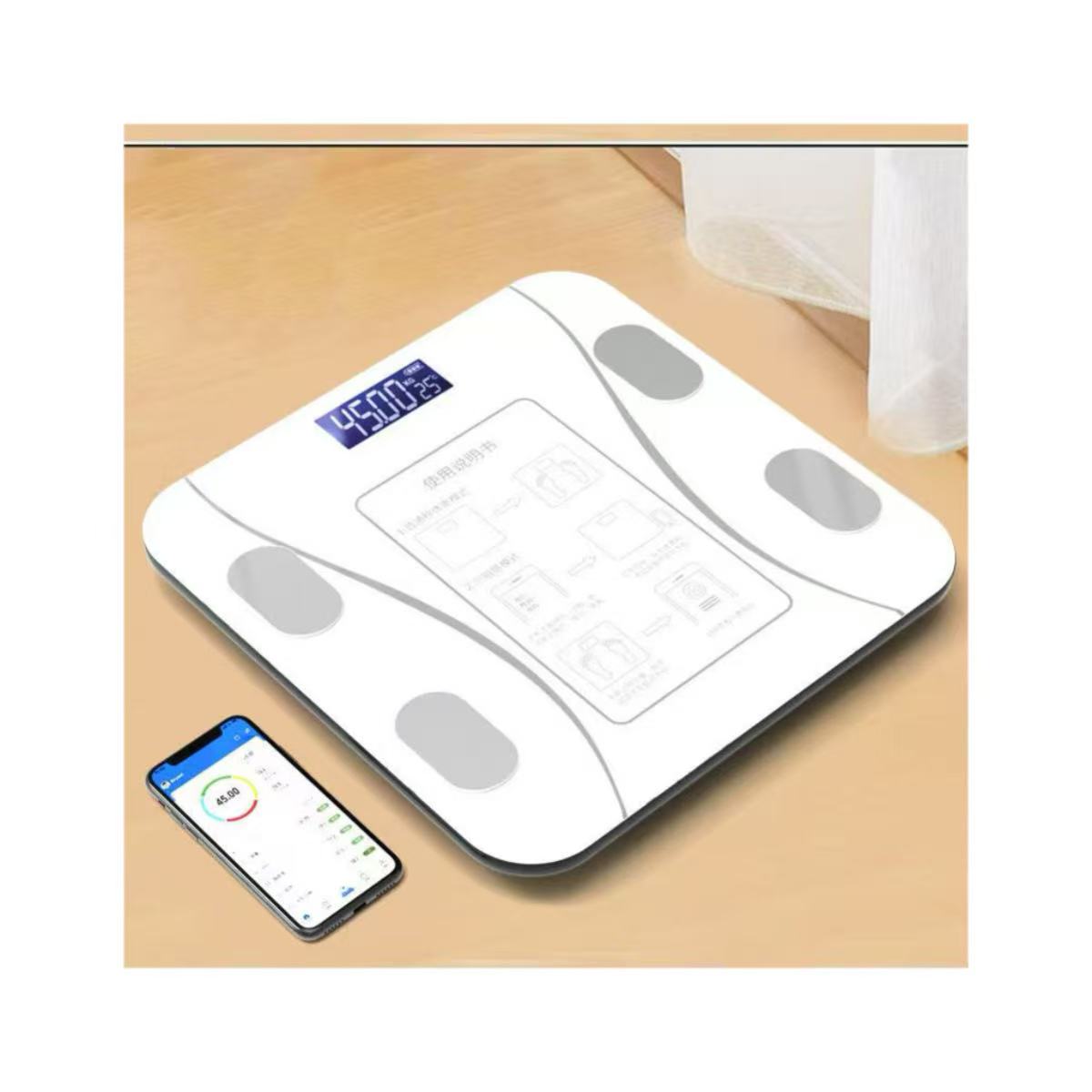 Body Fat Scale Smart - Timbangan Lemak Tubuh Digital Nirkabel Cerdas,