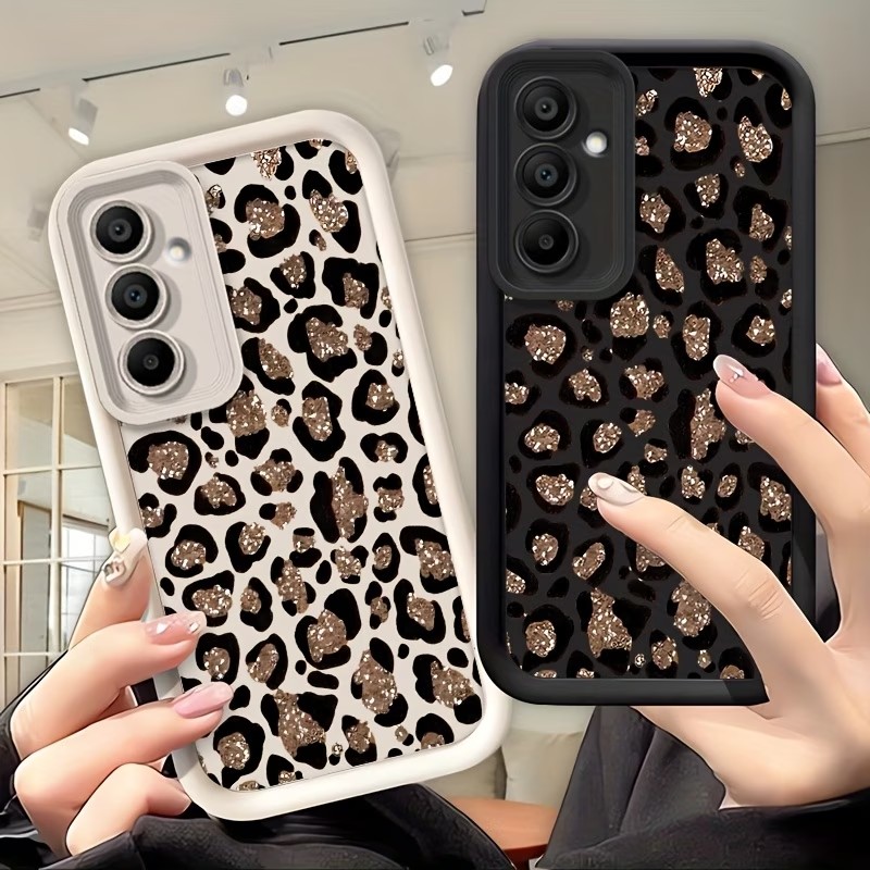 Samsung Galaxy A55 - Casing Ponsel Silikon Motif Macan Tutul