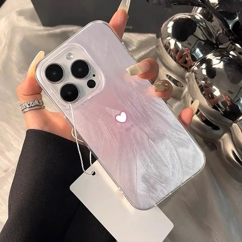 Samsung Galaxy A55 - Casing Hati Pink Gradasi Sederhana Untuk