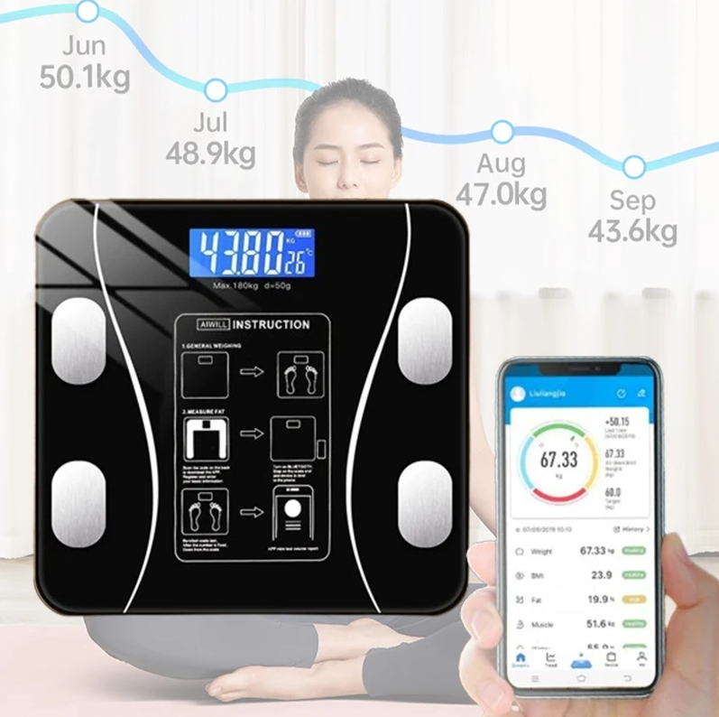 Body Fat Scale Smart - Timbangan Lemak Tubuh Digital Presisi USB