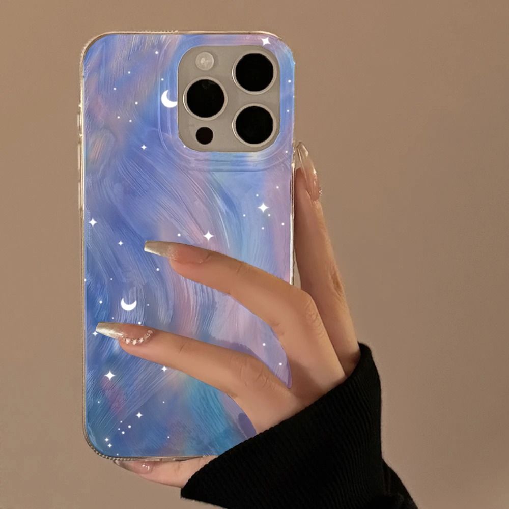 Samsung Galaxy A55 - Casing Ponsel Keras Motif Bintang Berkilau