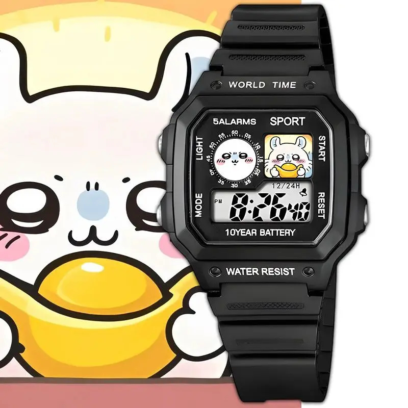 Digital Alarm Clock - Jam Tangan Digital Kartun Chiikawa Lucu
