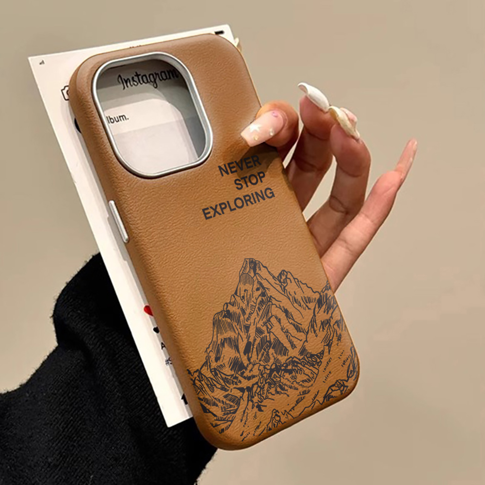 Samsung Galaxy A55 - Casing Sederhana Mewah Motif Gunung Untuk