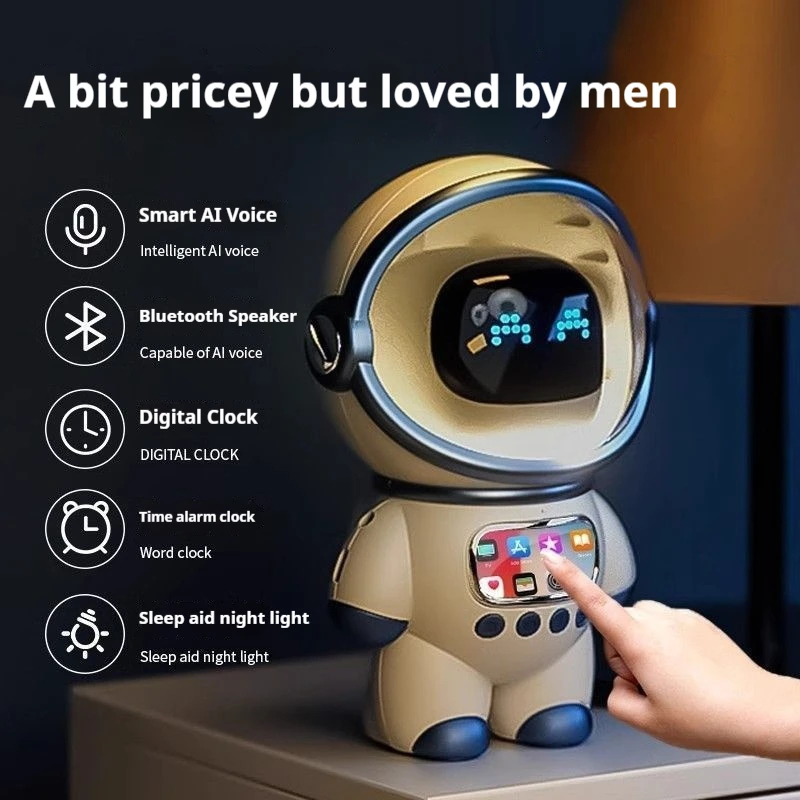 Robot Obrolan Suara Pintar AI  - Digital Alarm Clock ulasan dan harga