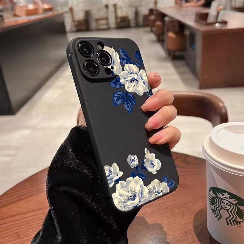 Casing Ponsel Bunga Biru dan P - Samsung Galaxy A55 ulasan dan harga